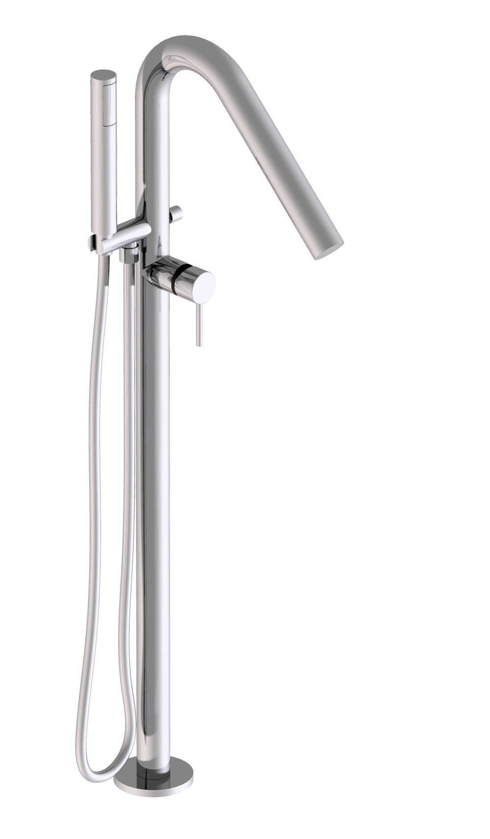 Floor mounted bath spout